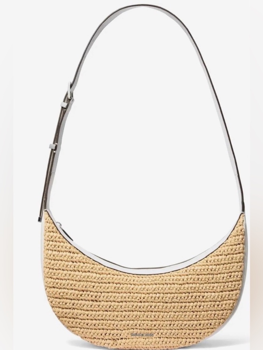 Michael Kors Avra Medium Hand-Crocheted and Leather Crossbody Bag NWT